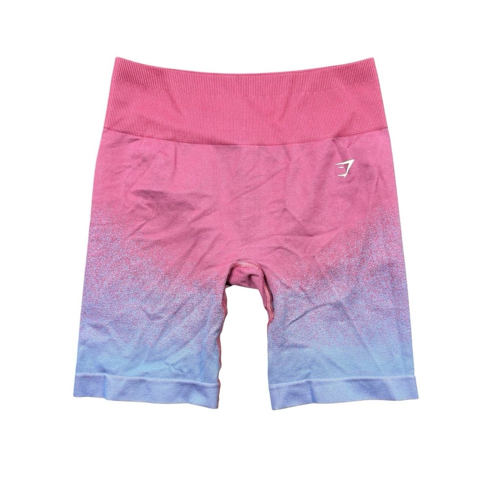 Gymshark Shorts Women Medium Pink Blue Workout Gym Training Biker Yoga